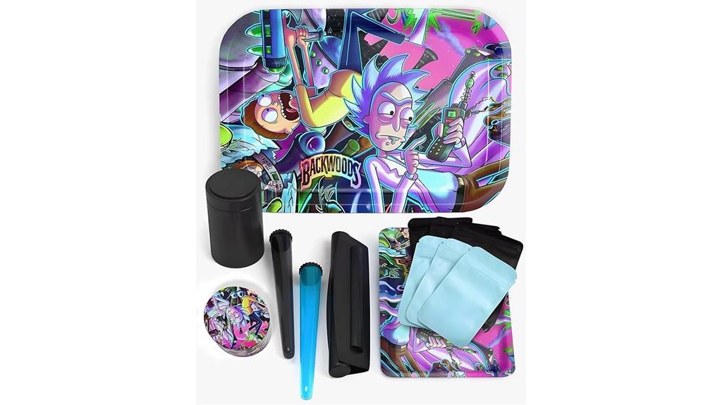 large and small rolling trays