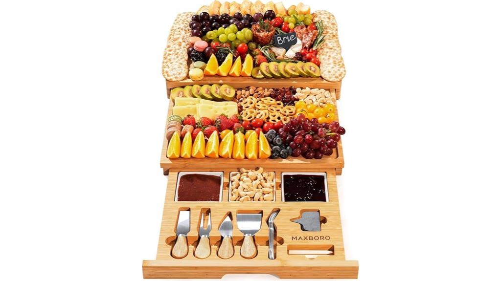 large bamboo cheese platter