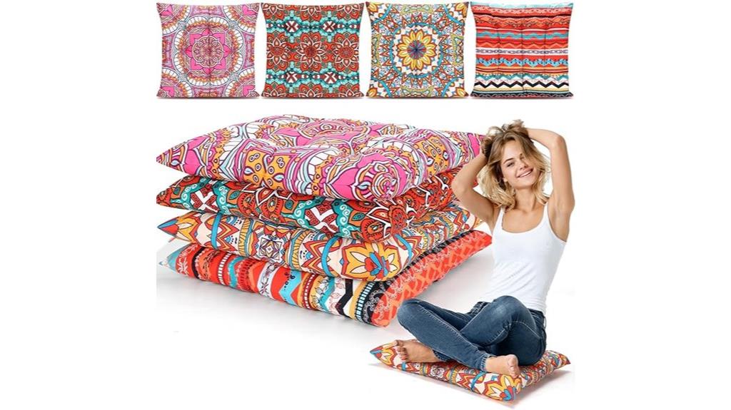 large boho floor pillows