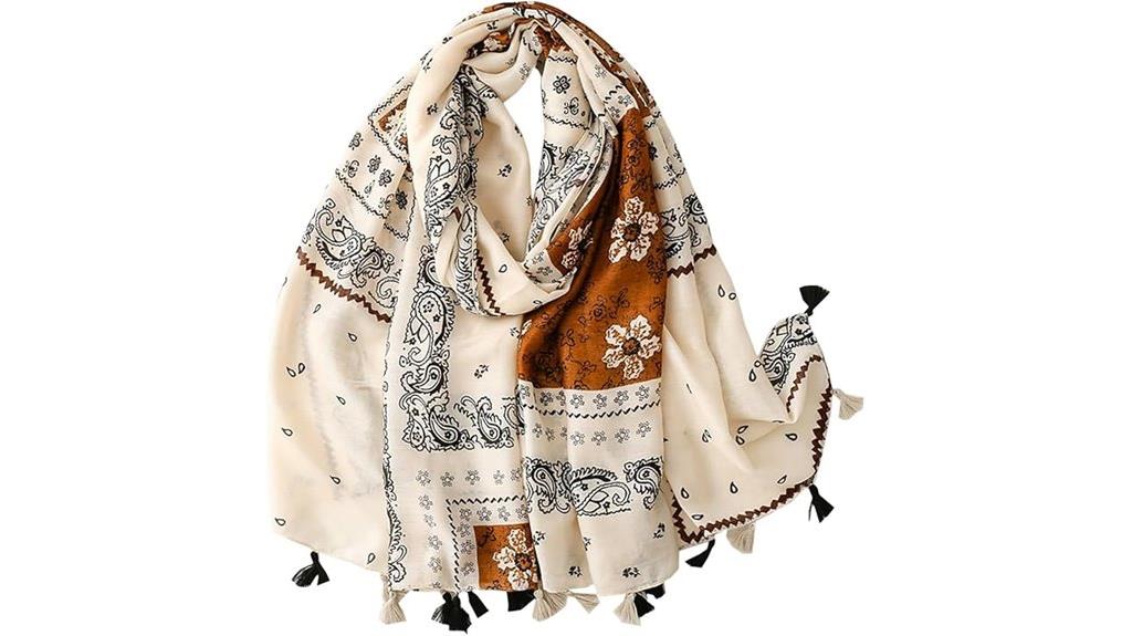 large lightweight boho scarf