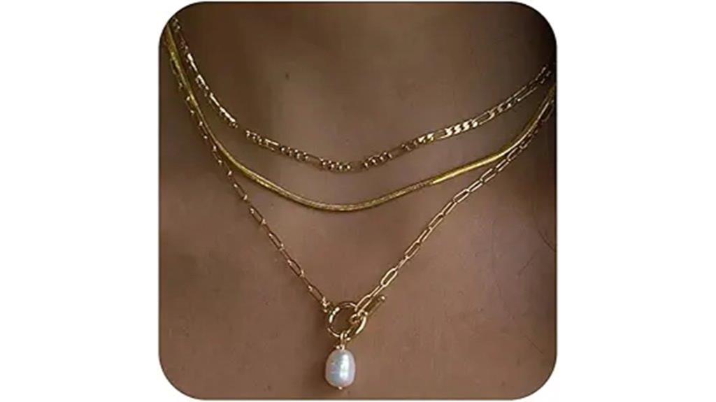 layered gold silver necklaces