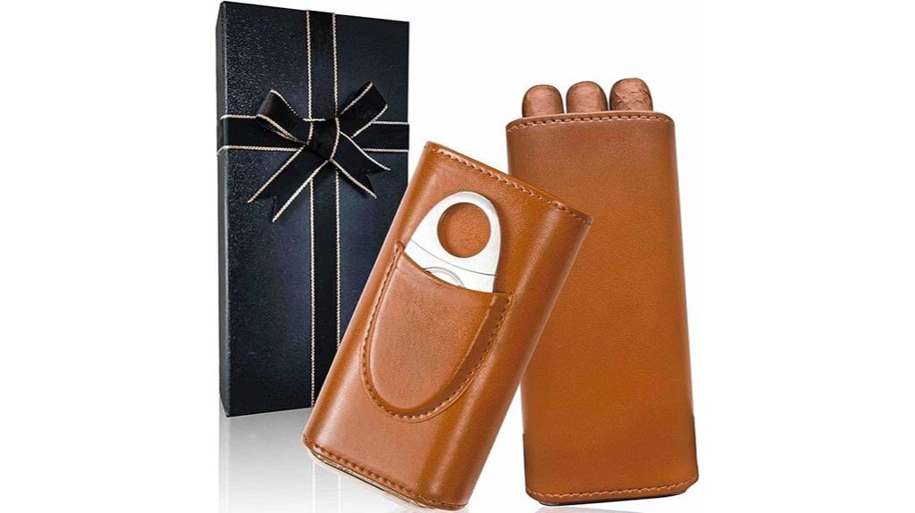 leather cigar case gift