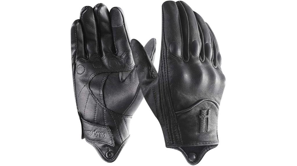 leather motorcycle touchscreen gloves