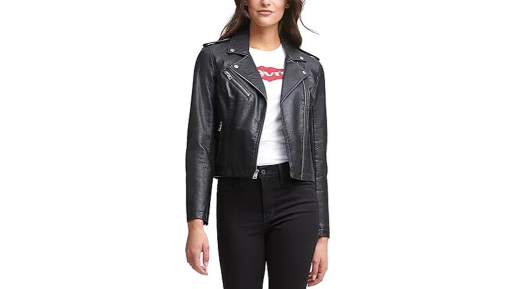 levi s women s faux leather moto
