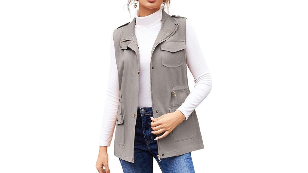 lightweight sleeveless military vest