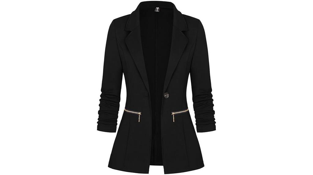 long sleeve open front blazer