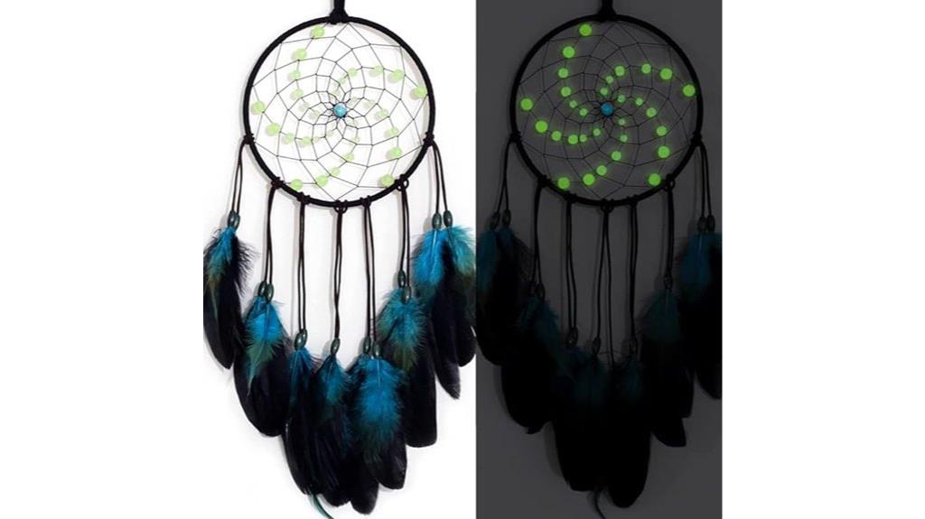 luminous beaded handmade dreamcatcher