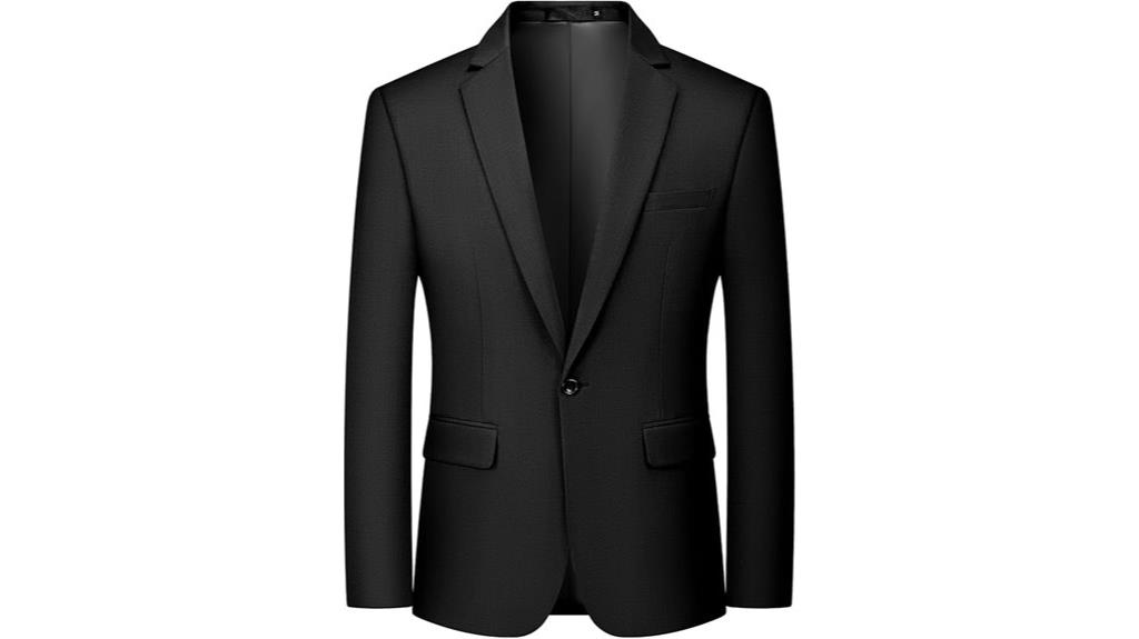 male one button suit jacket
