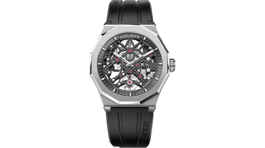 mechanical men s skeleton watch