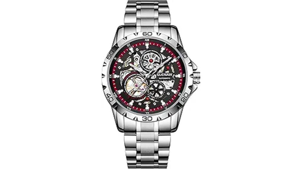 mechanical men s skeleton watch