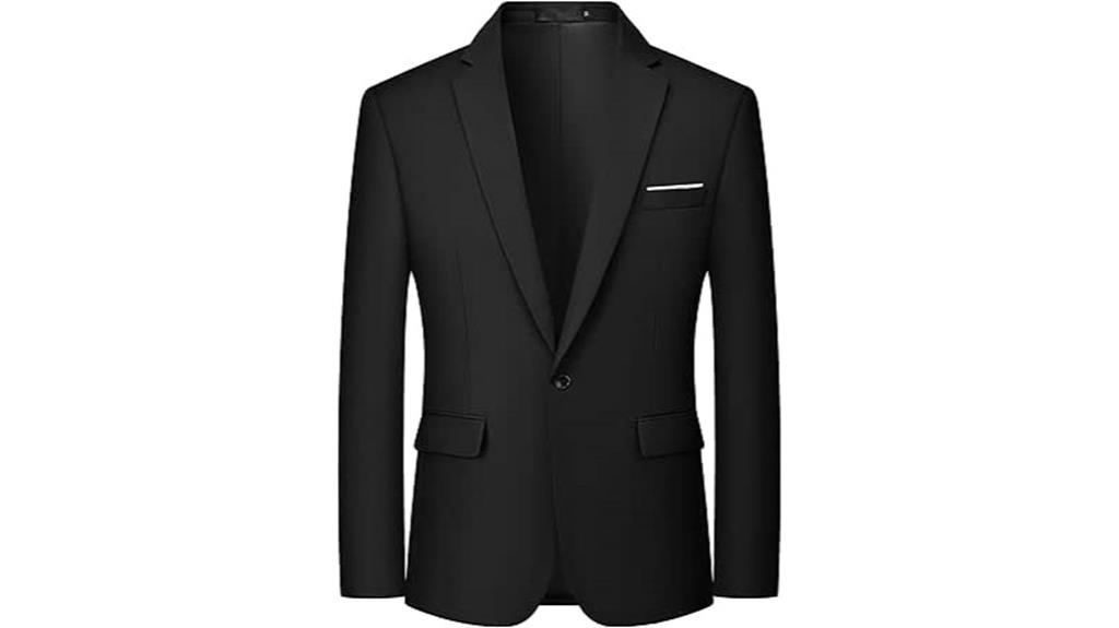 men s one button casual blazer