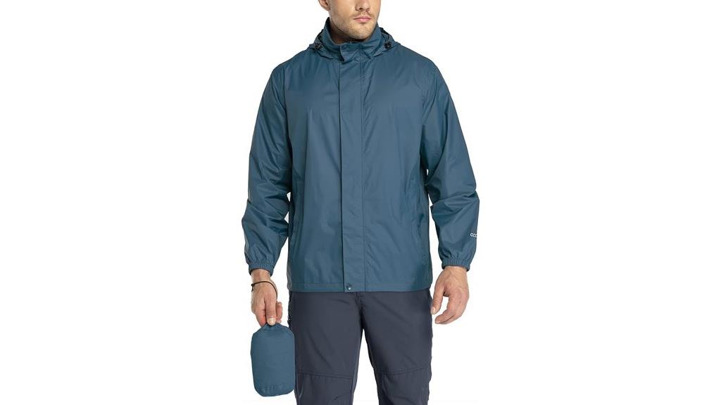 men s packable rain jacket
