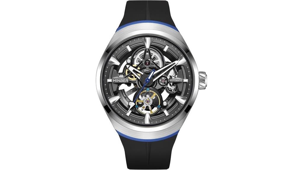 men s skeleton mechanical watch