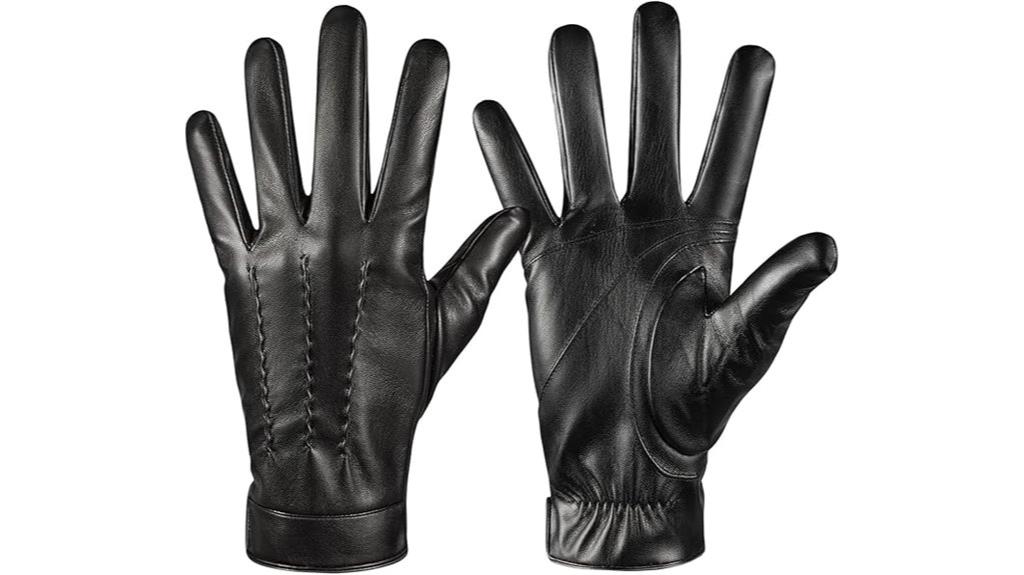 men s winter leather gloves