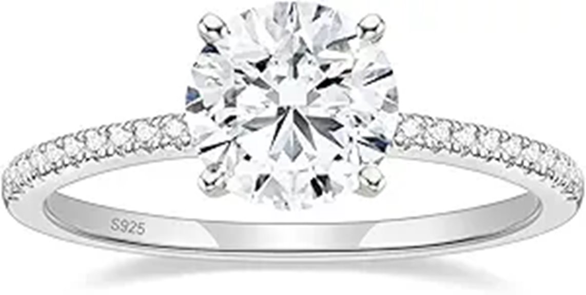 moissanite engagement ring