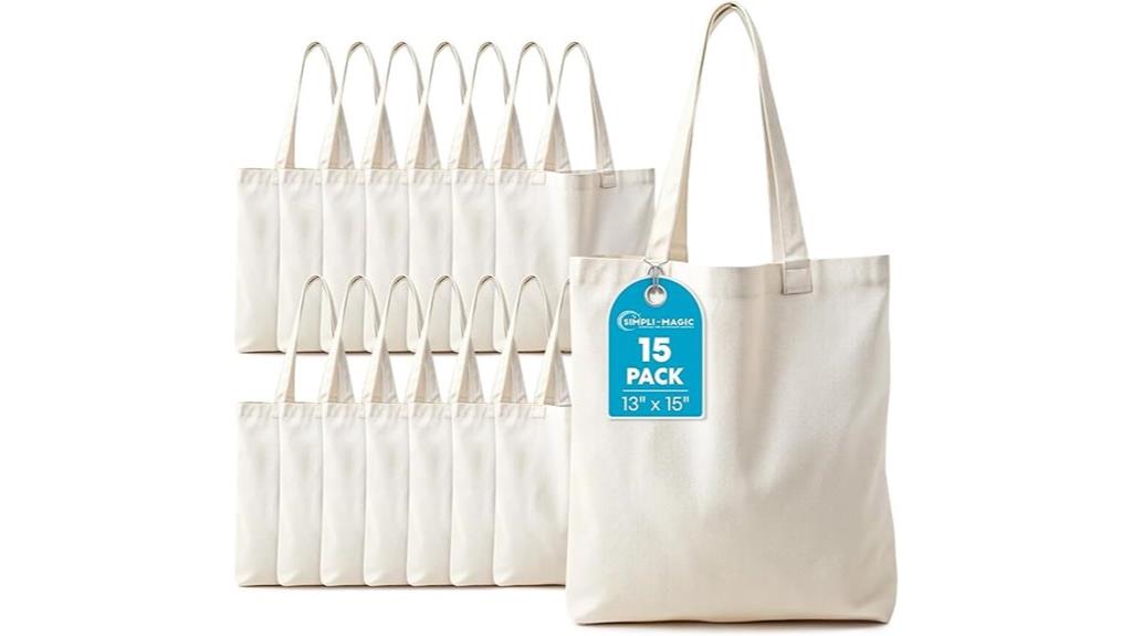 natural 13x15 canvas tote