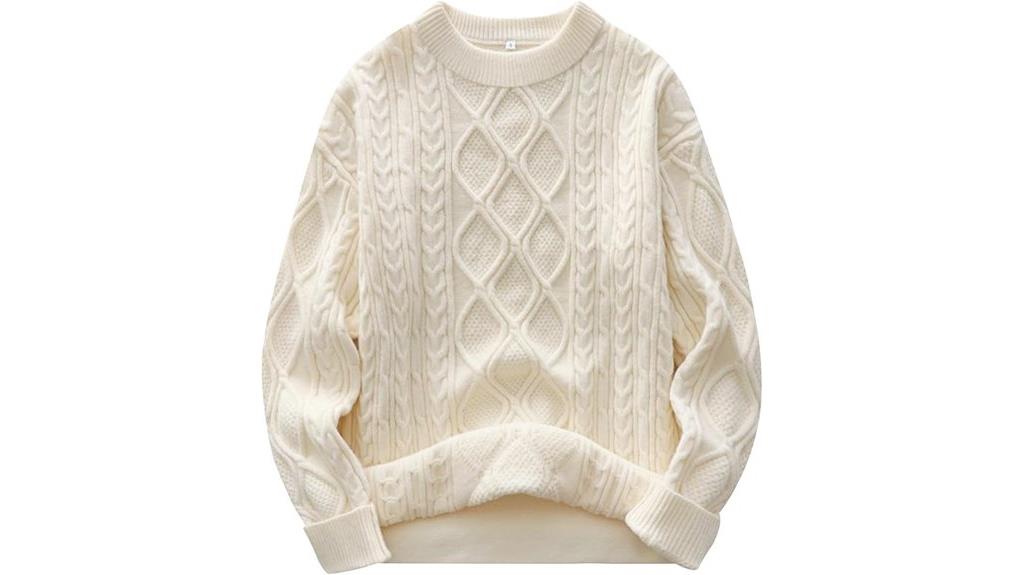 oversized chunky cable sweater