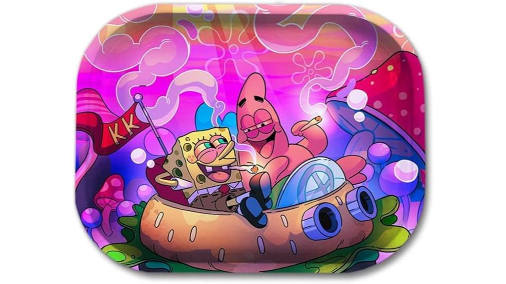 pink cartoon metal tray