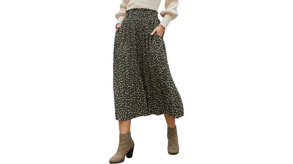polka dot pleated maxi