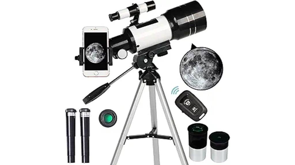 portable 70mm refractor telescope