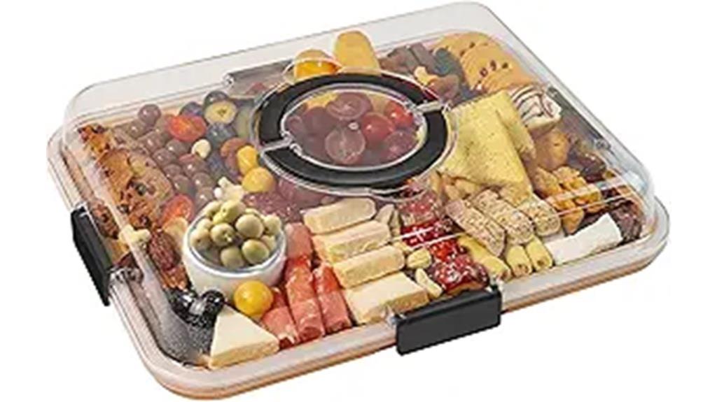 portable cheese board with lid