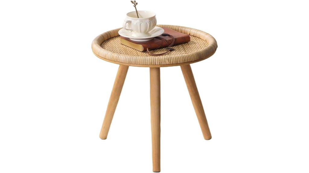 rattan boho coffee table