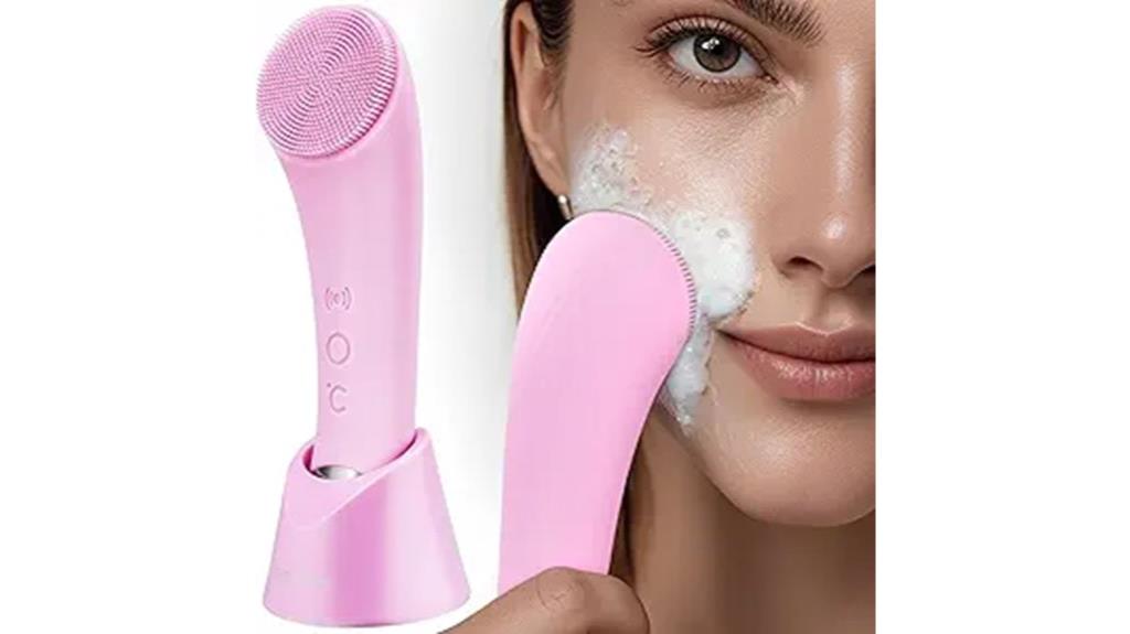 rechargeable silicone facial cleansing brush