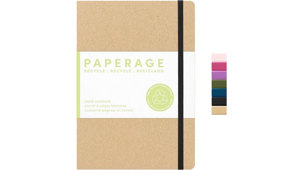 recycled kraft hardcover notebook