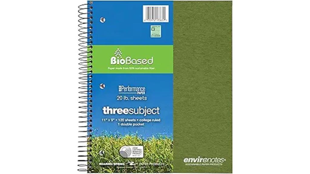recycled spiral notebook