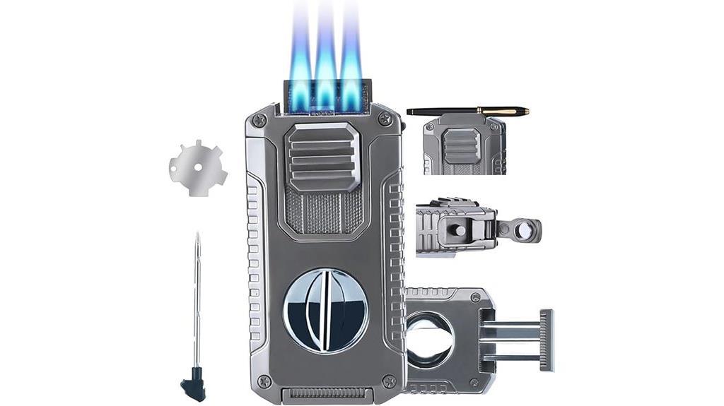 refillable torch with three flames