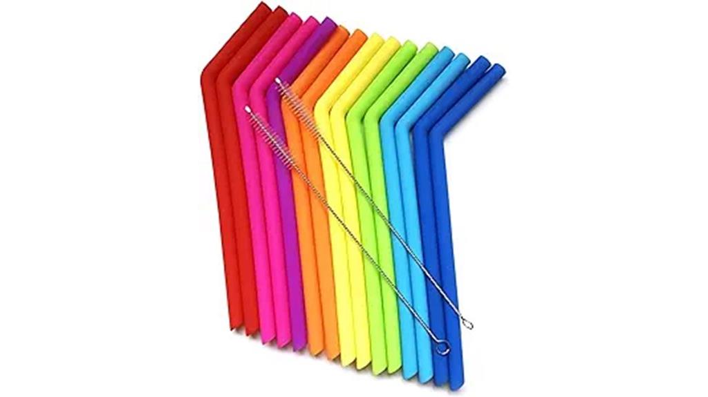 reusable silicone tumbler straws