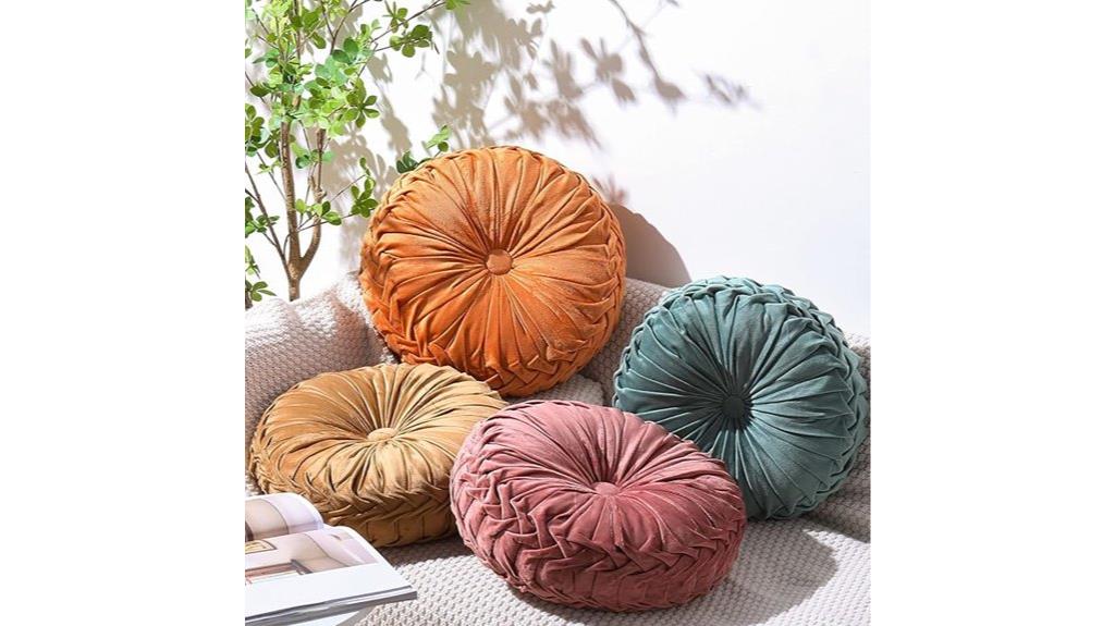 set of four decorative pillows
