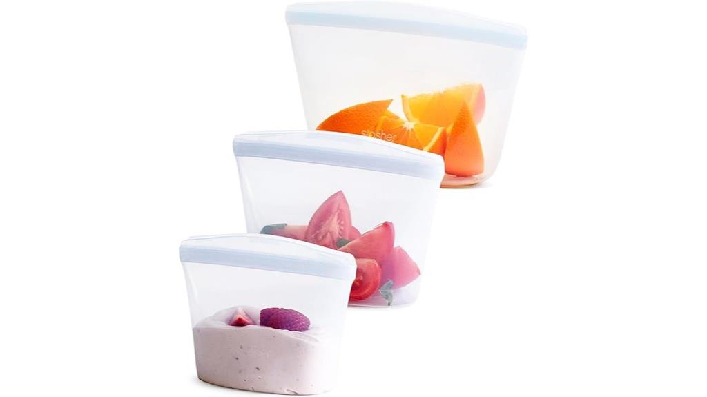 silicone reusable storage bags