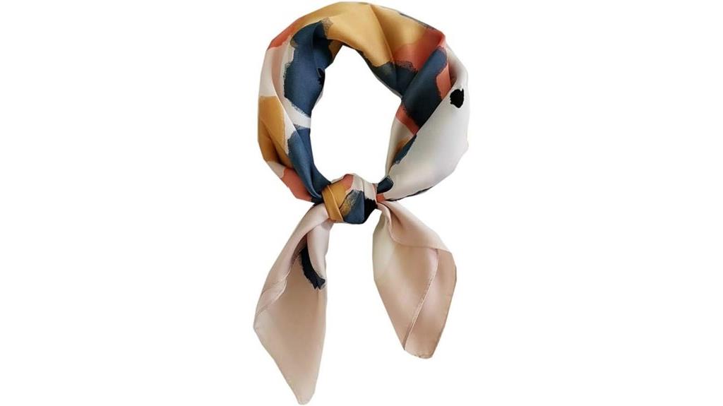 silky square satin scarf