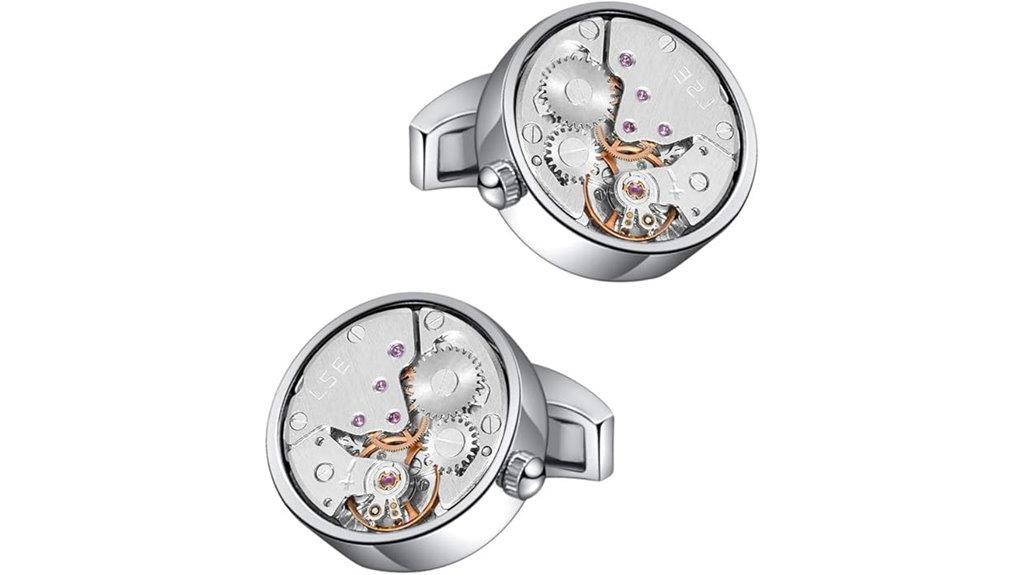 steampunk gear cufflinks
