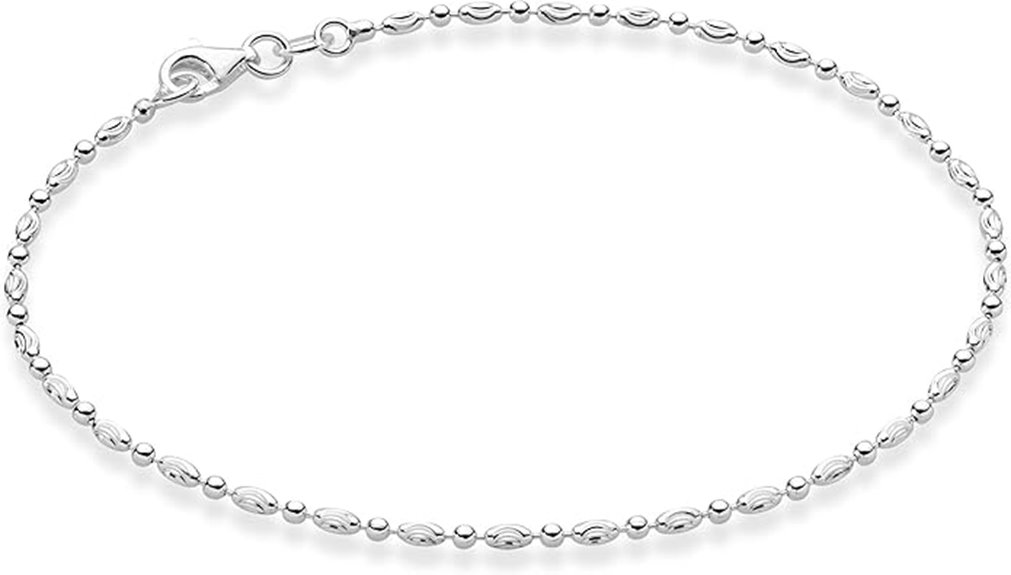sterling silver bead chain