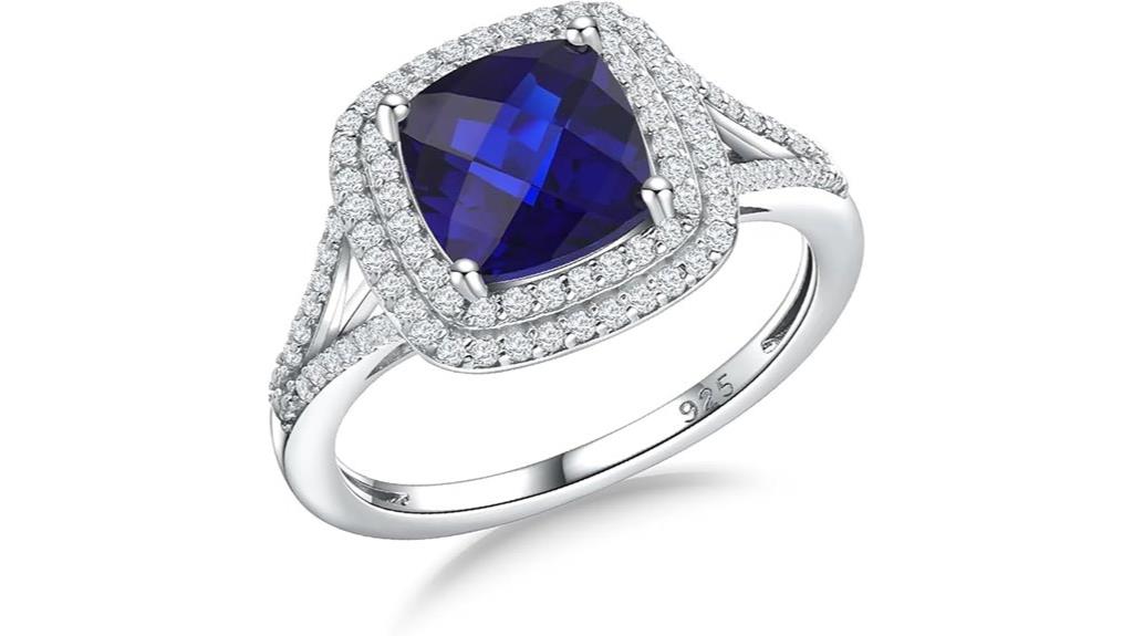 sterling silver birthstone ring