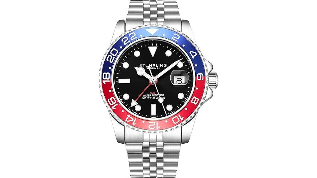 stuhrling stainless steel timepiece