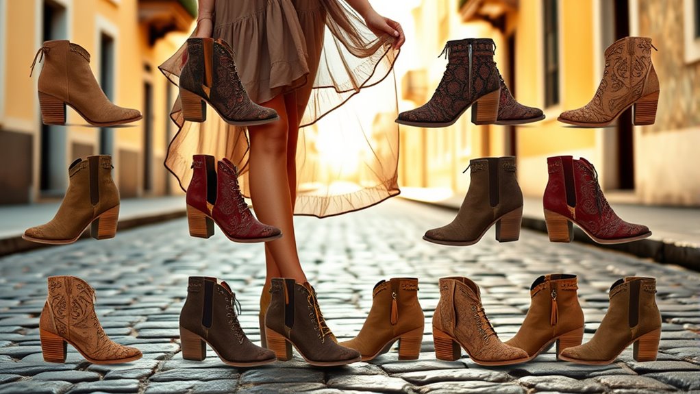 stylish boho ankle booties