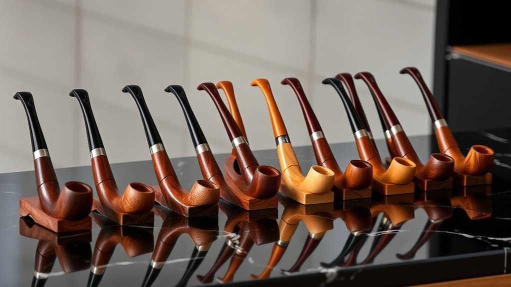 stylish durable wooden pipe stands