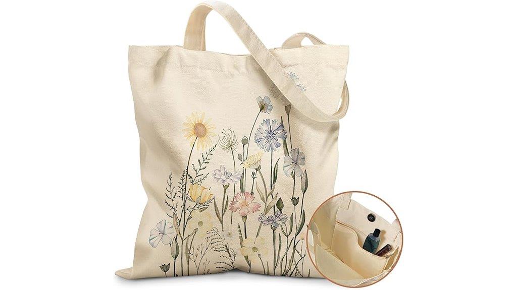 stylish tote with pockets