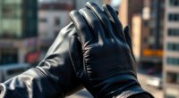 stylish touchscreen leather gloves
