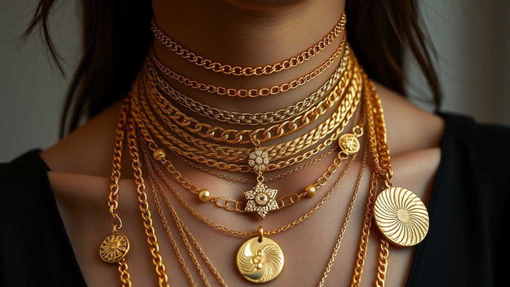 top gold layered necklaces