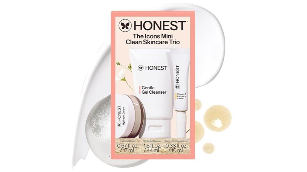 travel sized honest skincare set