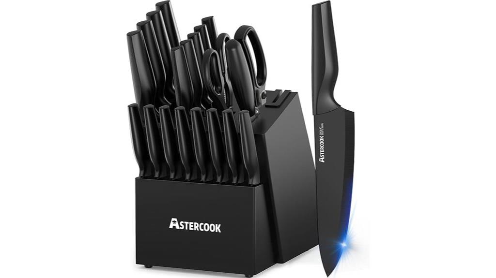 twenty one kitchen knives