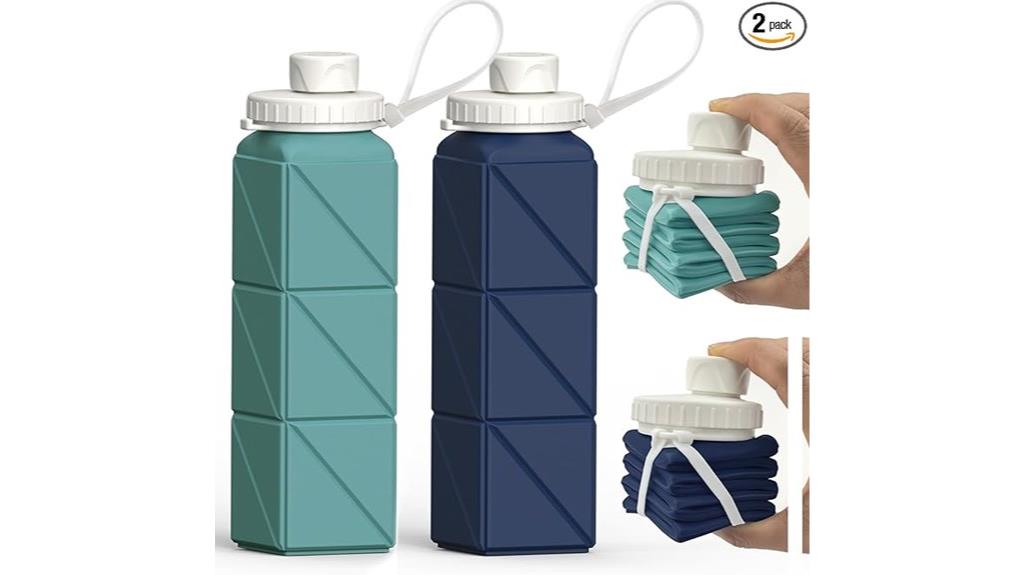 two pack foldable bottles