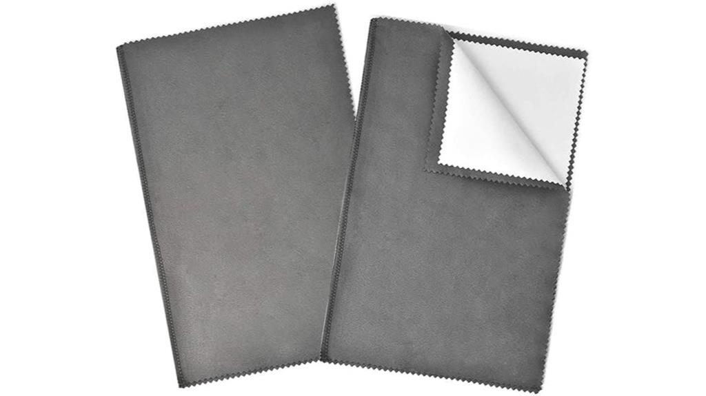 two piece jewelry cleaning cloth