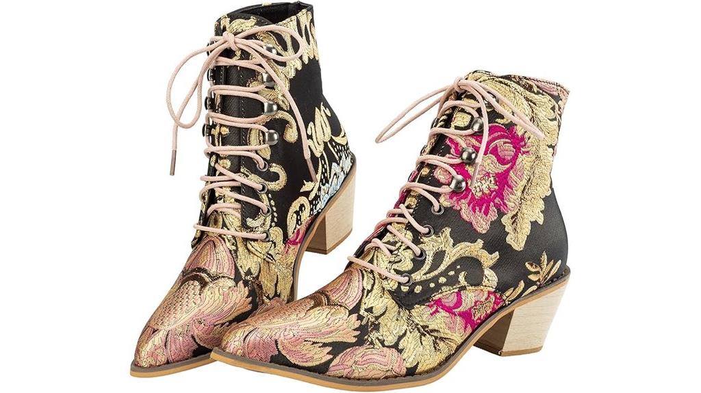 vintage floral embroidered cowboy boots