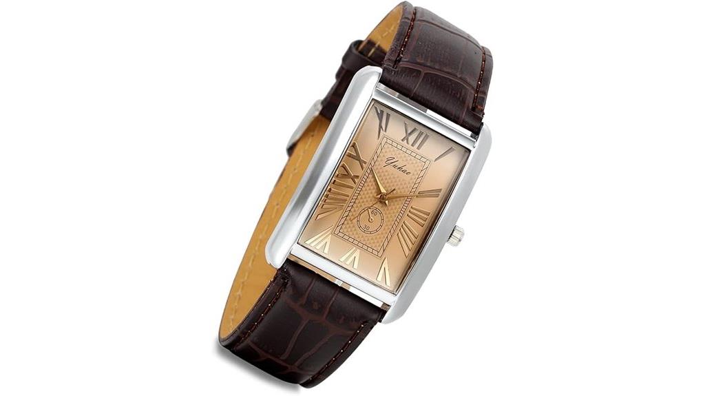 vintage square leather watch