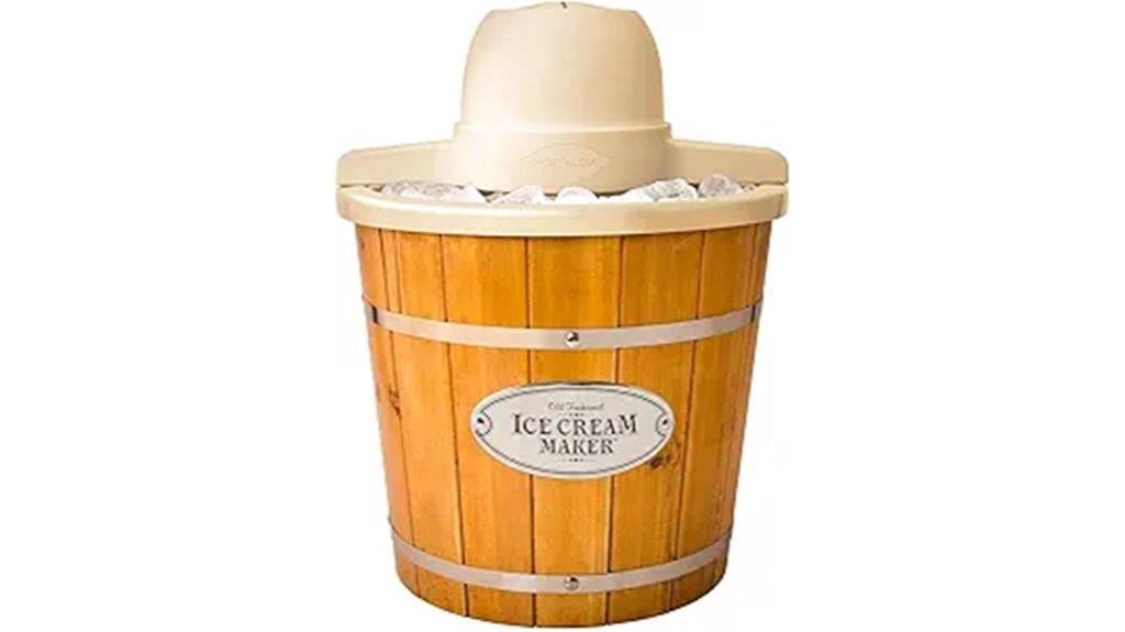 vintage wooden ice cream maker